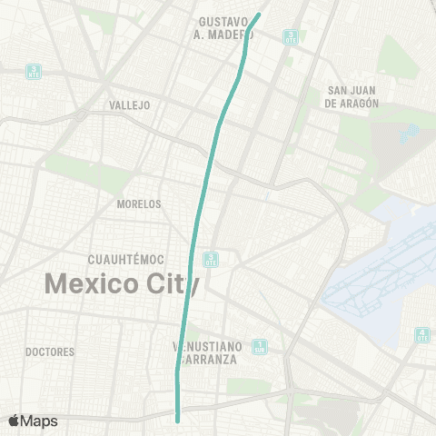 Metro Santa Anita - Martín Carrera map