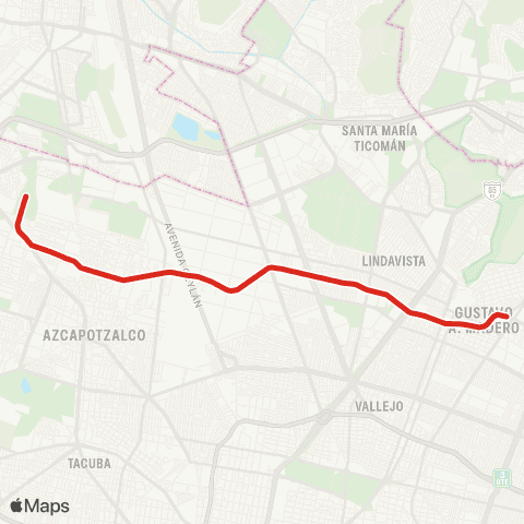Metro El Rosario - Martín Carrera map