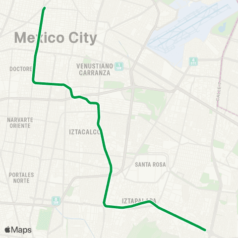 Metro Garibaldi - Constitución de 1917 map