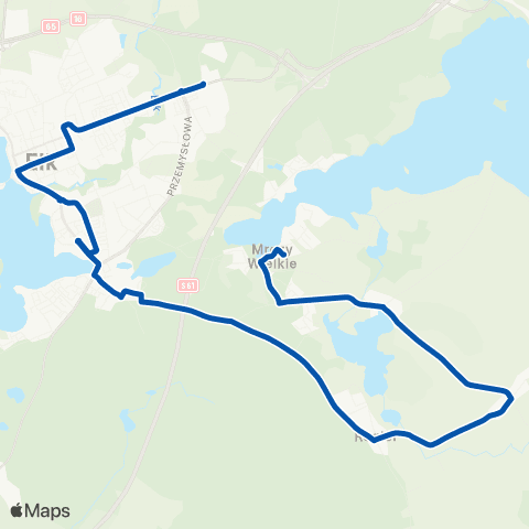 MZK Ełk Zakłady Mięsne — Mrozy map