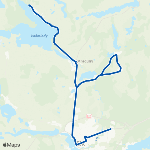 MZK Ełk Zakłady Mięsne — Straduny / Sajzy map