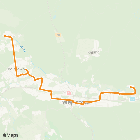 MZK Wejherowo Wejherowo Os. Fenikowskiego — Orle Łąkowa map