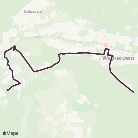 MZK Wejherowo Wejherowo Cegielnia — Gościcino PKP map