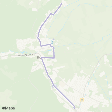 MZK Wejherowo Reda Rekowo Lipowa — Rumia Dworzec PKP map