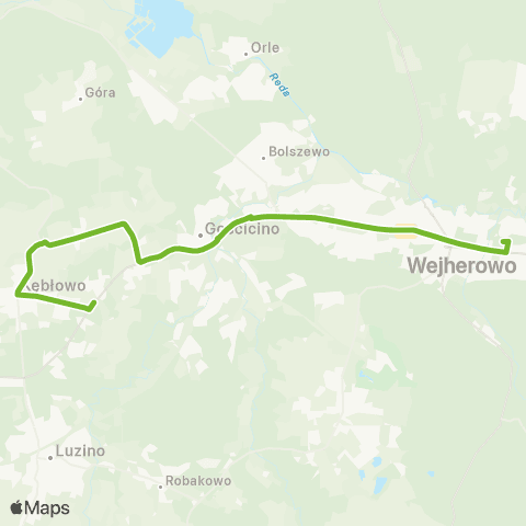 MZK Wejherowo Wejherowo Pomorska — Kębłowo Wiejska map