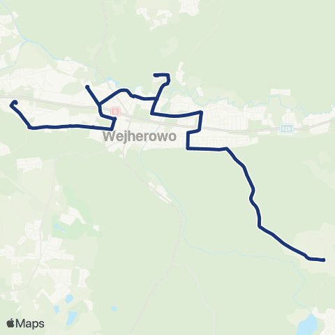 MZK Wejherowo Wejherowo Krofeya — Gniewowo Spacerowa map