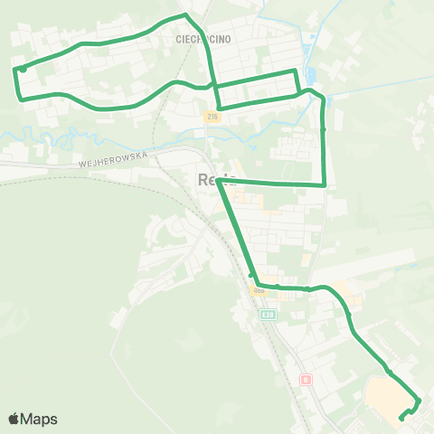 MZK Wejherowo Rumia C.H. „Port Rumia” — Rumia C.H. „Port Rumia” map