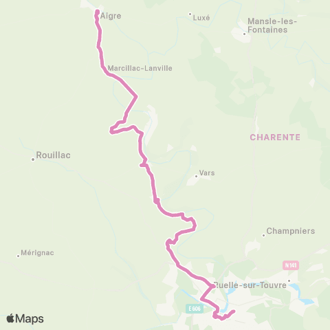 Nouvelle-Aquitaine Cars 16 Aigre - Angouleme map