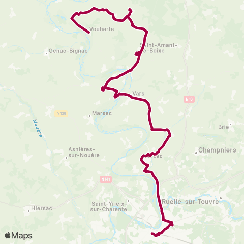 Nouvelle-Aquitaine Cars 16 Vouharte - St-Amant - Angoulême map