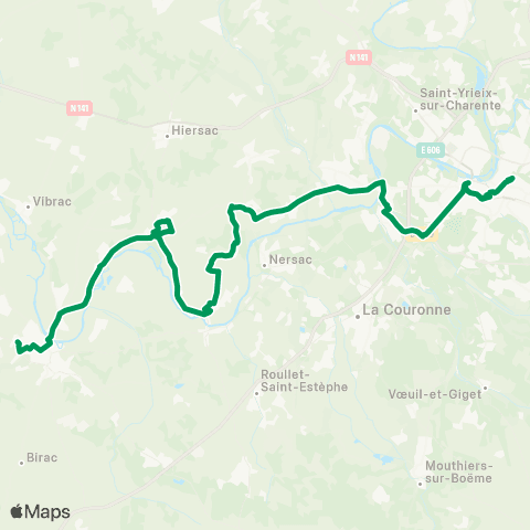 Nouvelle-Aquitaine Cars 16 Chateauneuf - Angoulême map