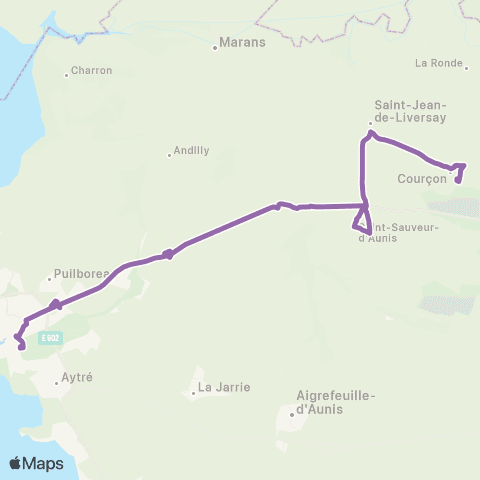 Nouvelle-Aquitaine Cars 17 Courcon - la Rochelle map