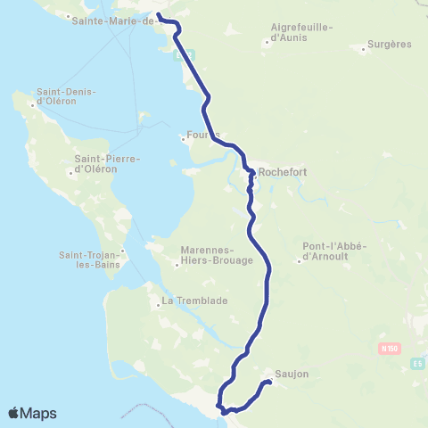 Nouvelle-Aquitaine Cars 17 La Rochelle - Royan map
