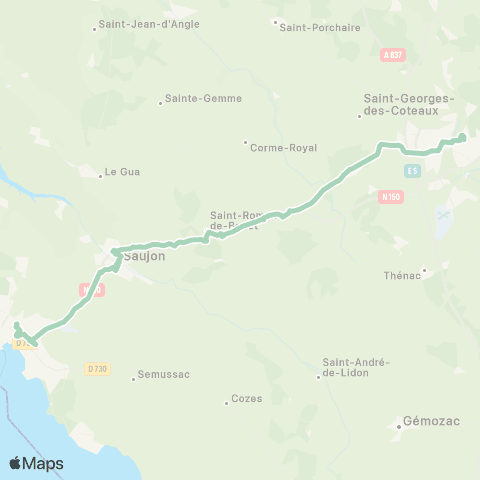 Nouvelle-Aquitaine Cars 17 Royan - Saintes map