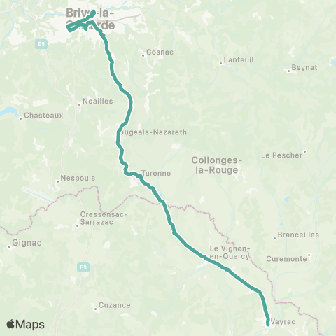 Nouvelle-Aquitaine Cars 19 Vayrac - Brive map