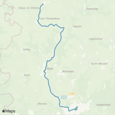 Nouvelle-Aquitaine Cars 19 Lubersac - Objat - Brive map