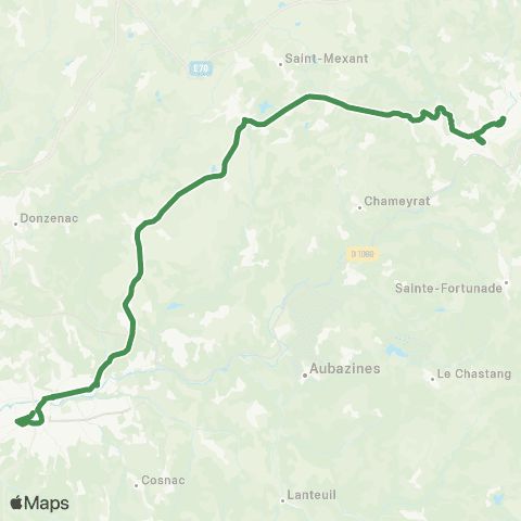 Nouvelle-Aquitaine Cars 19 Tulle - Brive map