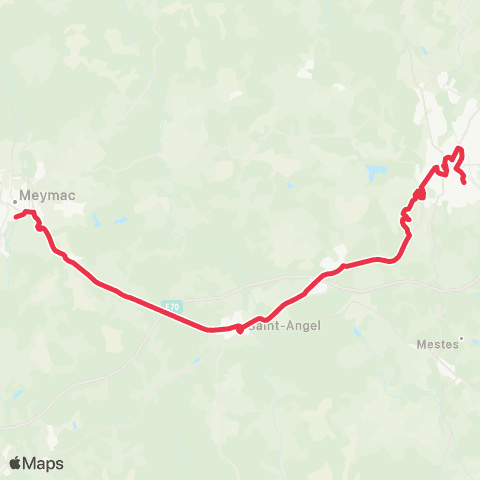 Nouvelle-Aquitaine Cars 19 Meymac - Ussel map