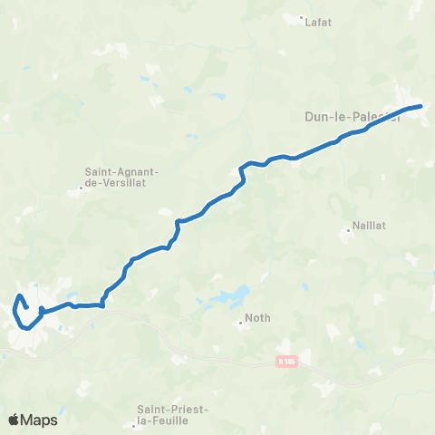 Nouvelle-Aquitaine Cars 23 Dun le Palestel-la Souterraine map