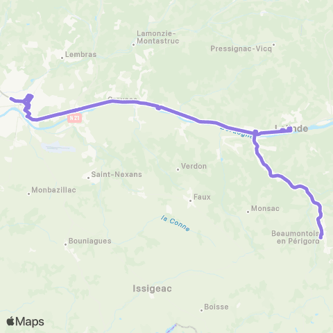 Nouvelle-Aquitaine Cars 24 Beaumontois-en-PGD-Lalinde-Bergerac map