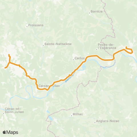 Nouvelle-Aquitaine Cars 24 Sarlat-Souillac map