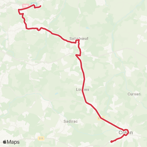 Nouvelle-Aquitaine Cars 33 Lycée de Creon map