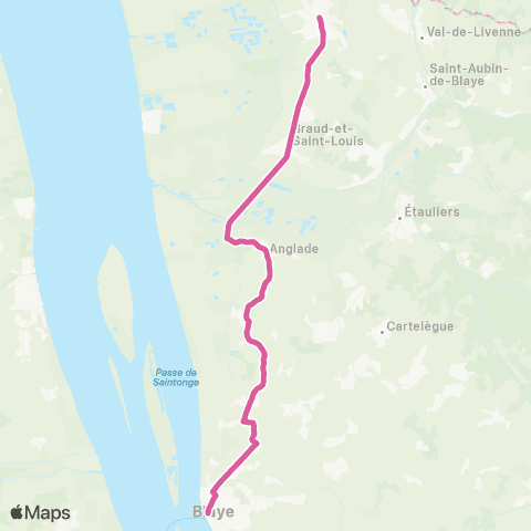 Nouvelle-Aquitaine Cars 33 Blaye - St Ciers sur Gironde map