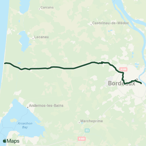 Nouvelle-Aquitaine Cars 33 Bordeaux - le Porge map