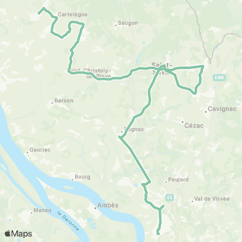 Nouvelle-Aquitaine Cars 33 Bordeaux les Aubiers - Blaye map