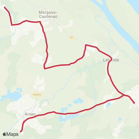 Nouvelle-Aquitaine Cars 33 Collège d'Arsac map