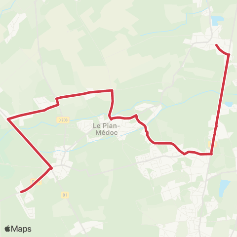 Nouvelle-Aquitaine Cars 33 Collège le Pian Medoc map