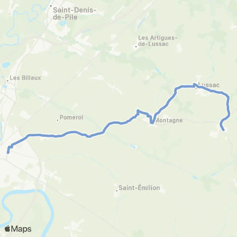 Nouvelle-Aquitaine Cars 33 Libourne - Puisseguin map