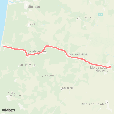 Nouvelle-Aquitaine Cars 40 Contis - Morcenx map