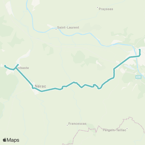 Nouvelle-Aquitaine Cars 47 Agen - Nerac - Lavardac map