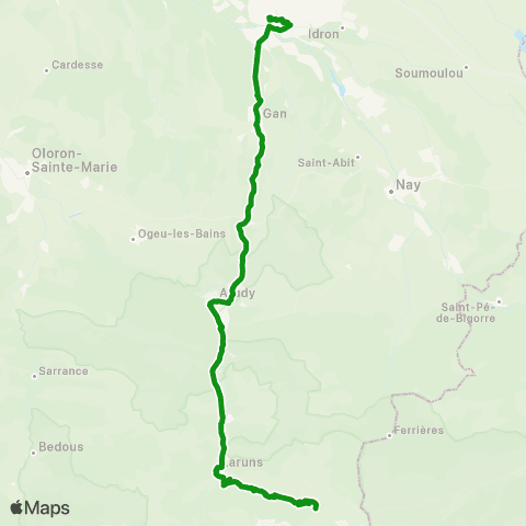 Nouvelle-Aquitaine Cars 64 Pau - Gourette map