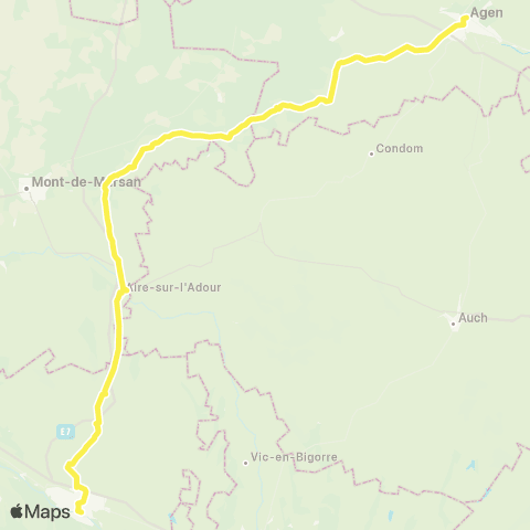 Nouvelle-Aquitaine Cars 64 Pau - Agen map