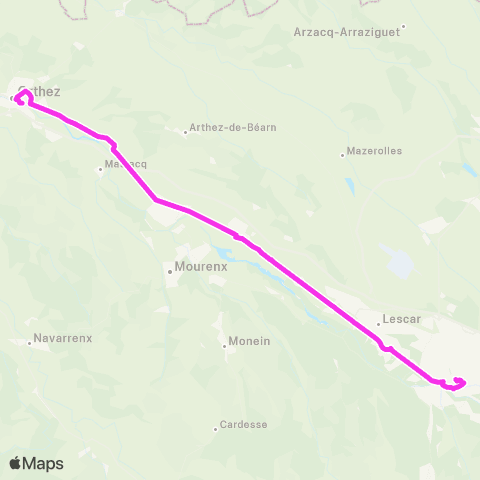 Nouvelle-Aquitaine Cars 64 Pau - Orthez map