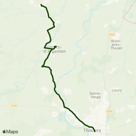 Nouvelle-Aquitaine Cars 79 Bouillé Loretz Thouars map