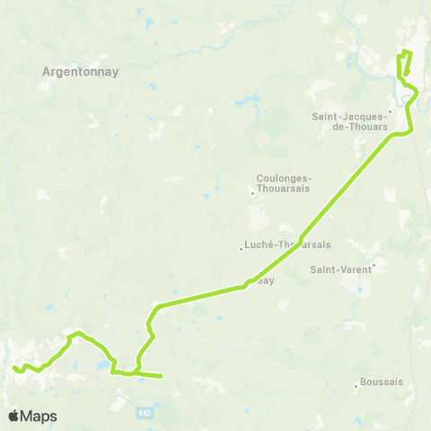 Nouvelle-Aquitaine Cars 79 Thouars - Bressuire map