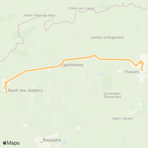 Nouvelle-Aquitaine Cars 79 Argentonnay - Thouars map