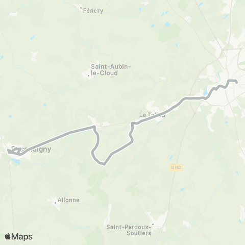 Nouvelle-Aquitaine Cars 79 Secondigny - Parthenay map