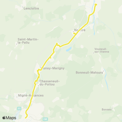 Nouvelle-Aquitaine Cars 86 Chatellerault - Poitiers map