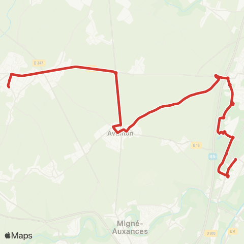 Nouvelle-Aquitaine Cars 86 Neuville-Avanton-Jaunay-Marigny map