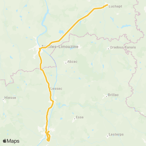 Nouvelle-Aquitaine Cars 86 Luchapt - Confolens map