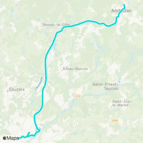 Nouvelle-Aquitaine Cars 87 Ambazac - Limoges map