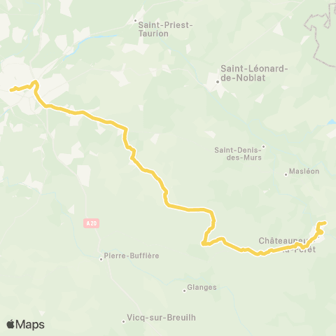 Nouvelle-Aquitaine Cars 87 205 - Neuvic Entier - Limoges map