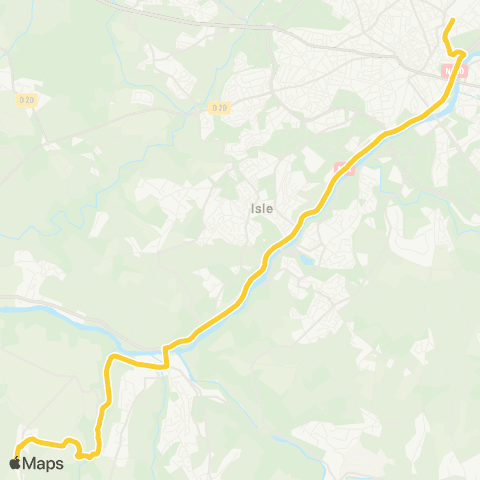 Nouvelle-Aquitaine Cars 87 Limoges - Beynac map