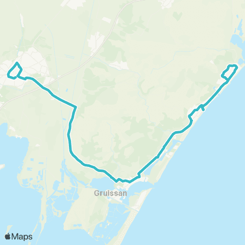Citibus St-Pierre-la-Mer > Gruissan > Narbonne-Plage > Narbonne map