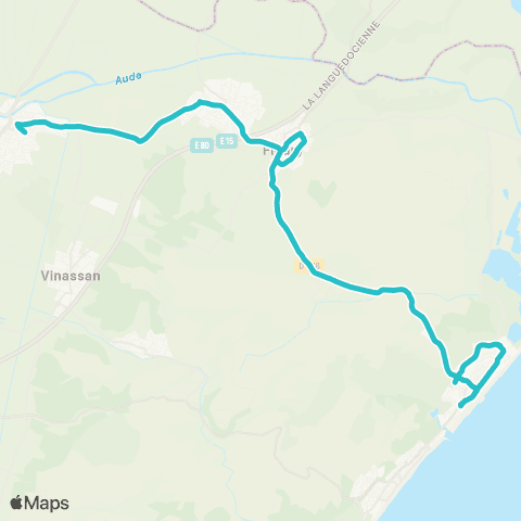 Citibus Ste-Pierre-la-Mer - Fleury-d'Aude - Collège Les Mailheuls map