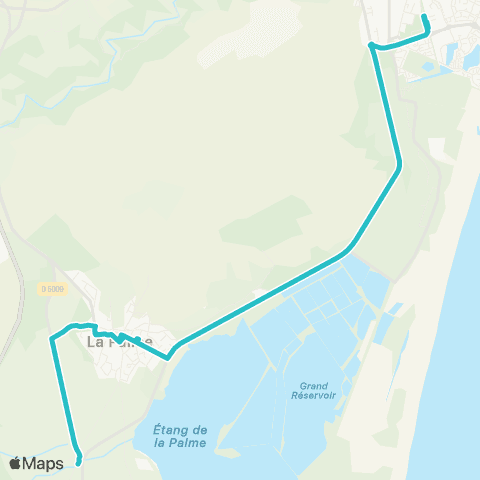 Citibus La Palme - Collège La Nadière map