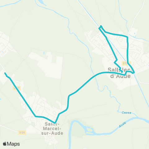 Citibus Sallèles-d'Aude - St-Marcel-s/-Aude - Collège Marcelin Albert map